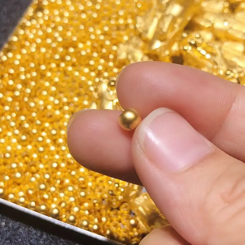Новое поступление бусины из желтого золота 24 К 3 мм 999 Золото Будды N12308