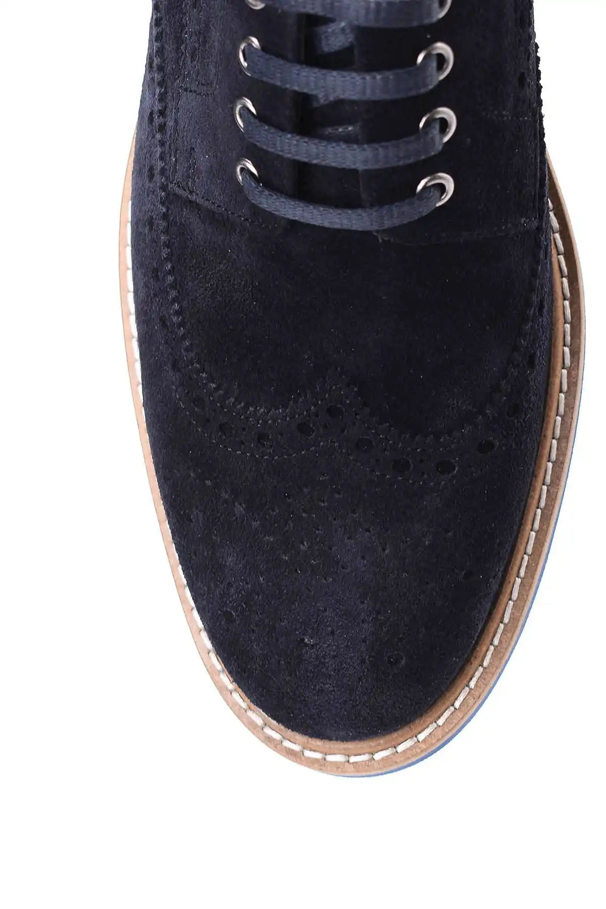 Derimod Genuine Leather Navy Blue Men 'S Shoes | Обувь