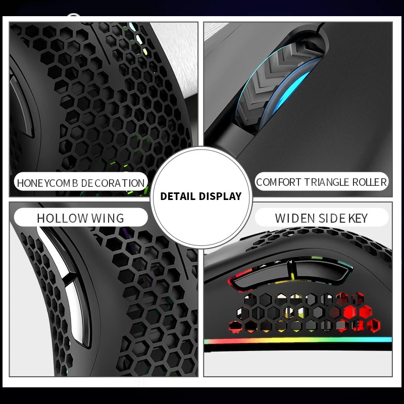 Беспроводная игровая мышь с подсветильник кой 2 4 ГГц