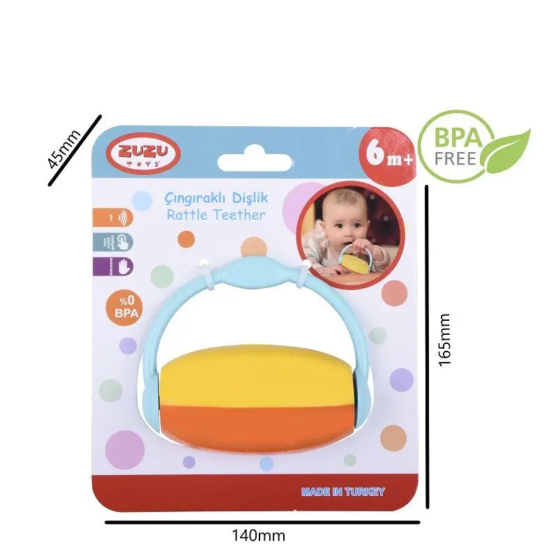 Kinder Holz Beißring Säugling Rassel Unisex Babys Kauen Spielzeuge 45mm 