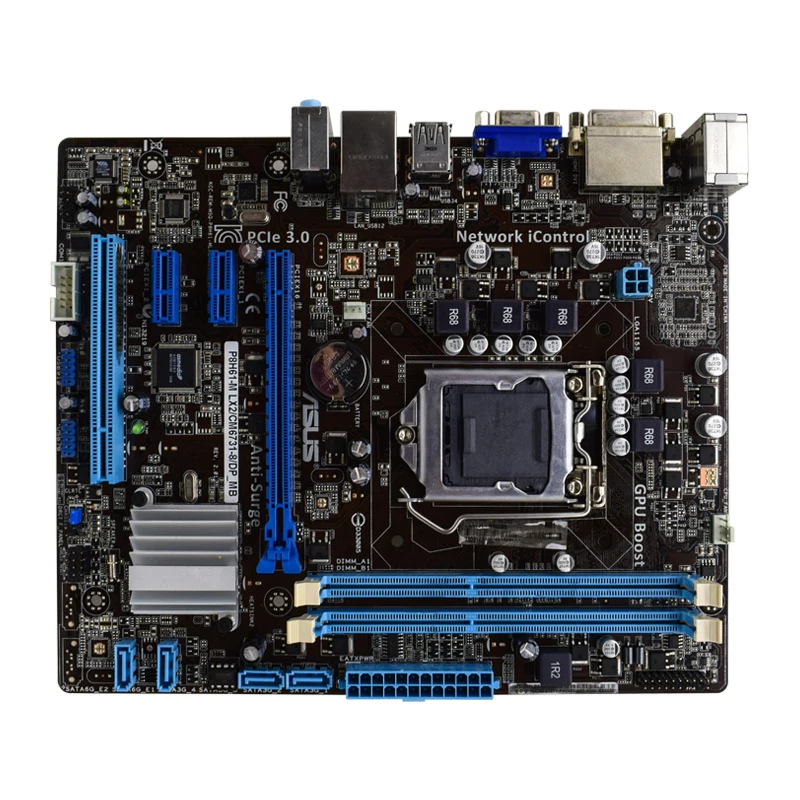 ASUS P8H61-M LX2/Системная плата с intel Core I3 3240 процессорами и DDR3 DIMM 8G LGA 1155 Материнская Intel