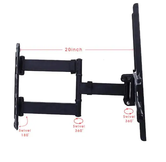 Универсальный тонкий 4 кг черный Кронштейн для телевизора плоская панель ТВ