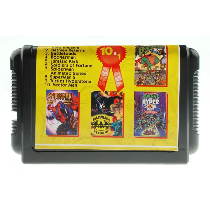 Игровой картридж. Сборник 10 игр для Сега с Battletoads. Bs1001 | Электроника