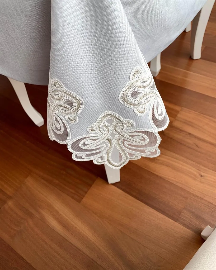 

Table Cloth Set 38 Pieces Gray Fabric