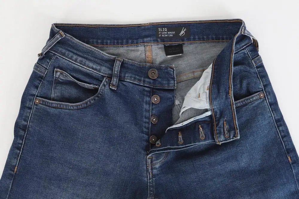 HW 15624-2 Мужские джинсы Slim Fit стрейч мужской подарок для настоящего Европейского