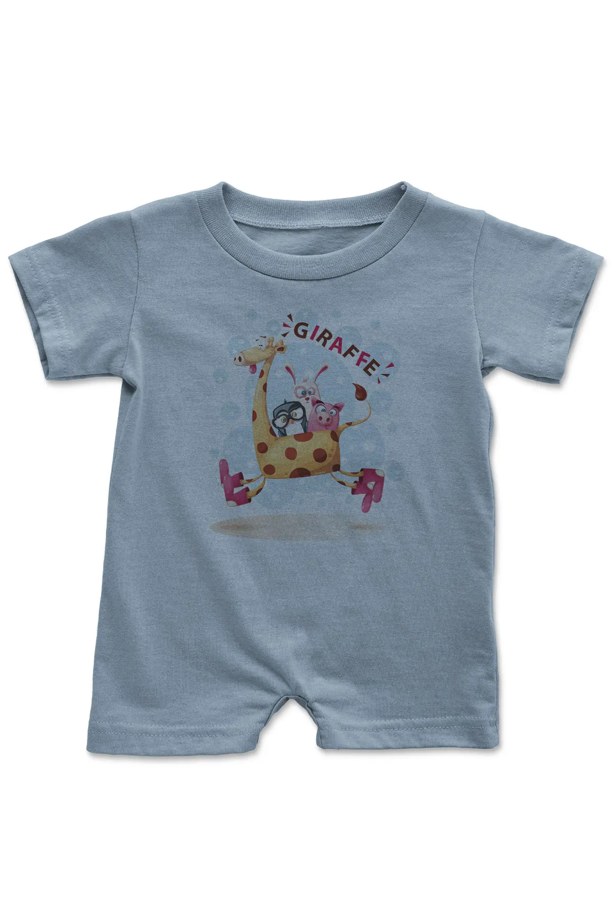Angemiel Baby Running Giraffe милые животные мужские детские защелки на комбинезоне Zibin синий|