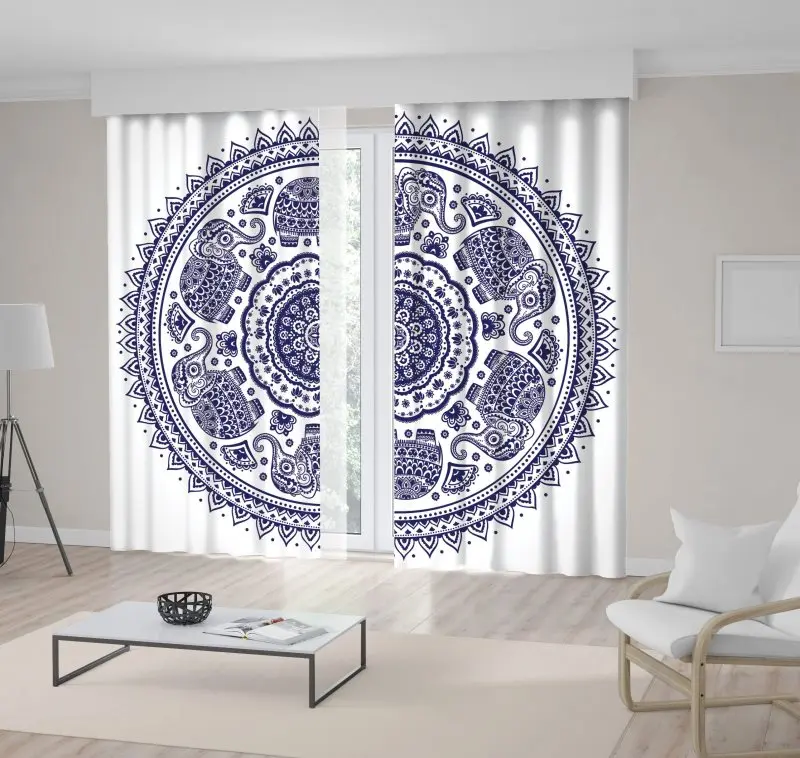 Занавес винтажный Лотос слон формы Африканский этнический декоративный