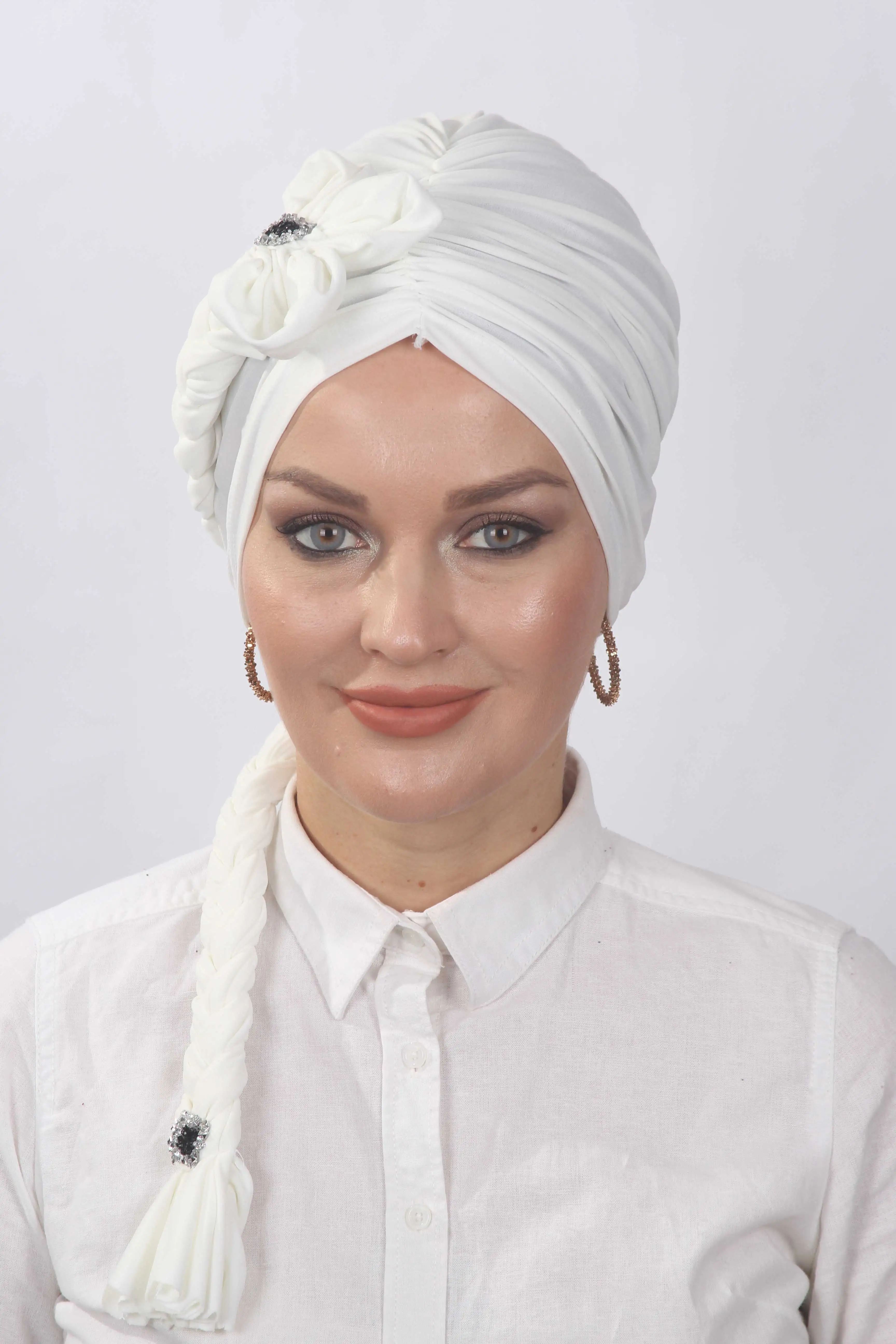 

Повседневный тюрбан для женщин Hijab, легкая головная повязка, цветочный Плетеный головной платок