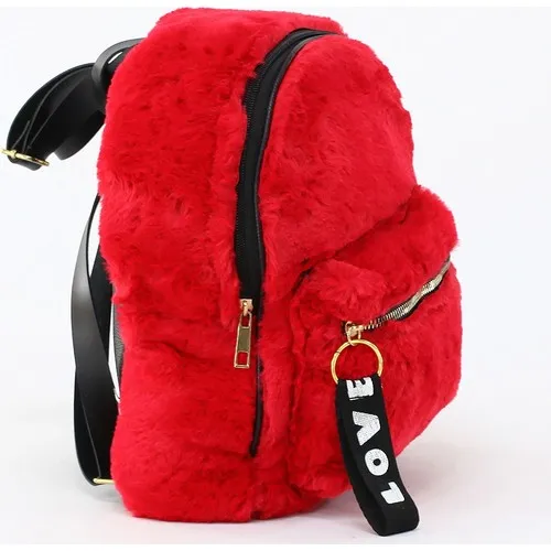 Женский плюшевый рюкзак Depoms 5061 K красного цвета Рюкзак сумка женская hello kitty для