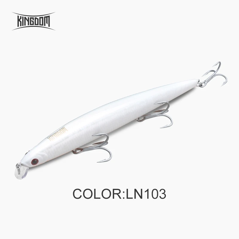 Kingdom Floating Minnow морская Рыбная приманка вобблер погремушка звук жесткая приманка искусственная Джеркбейт модель 5333 120 м, 14,5 г/143 мм, 21 г - Цвет: LN103