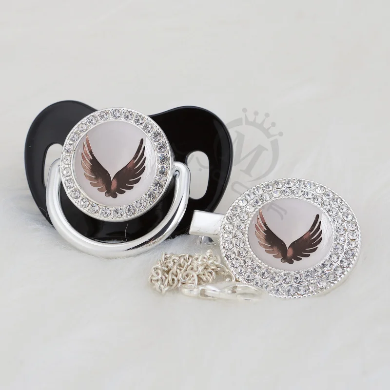 Золотая элегантная соска MIYOCAR с крыльями красивая золотистая Соска клипсой без