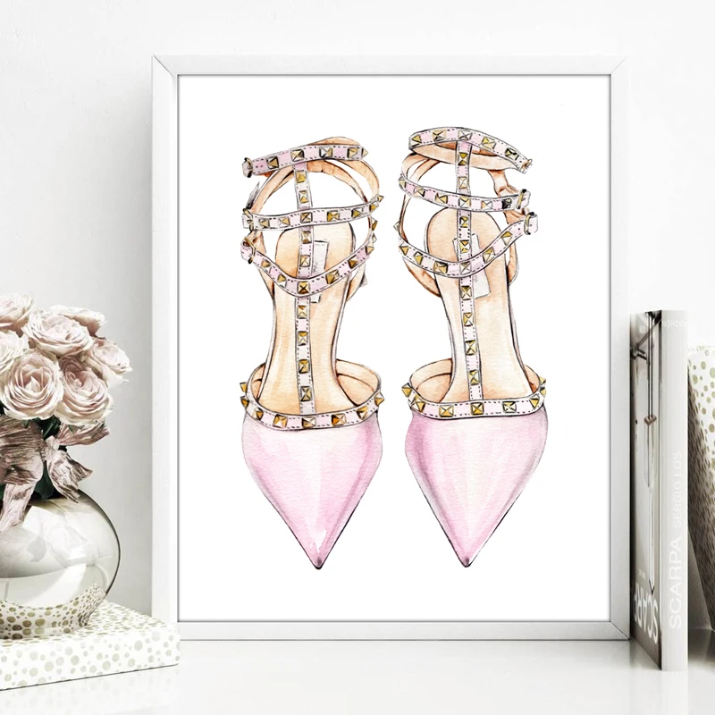 Парфюмерная обувь с балериной Парижа модные настенные художественные принты
