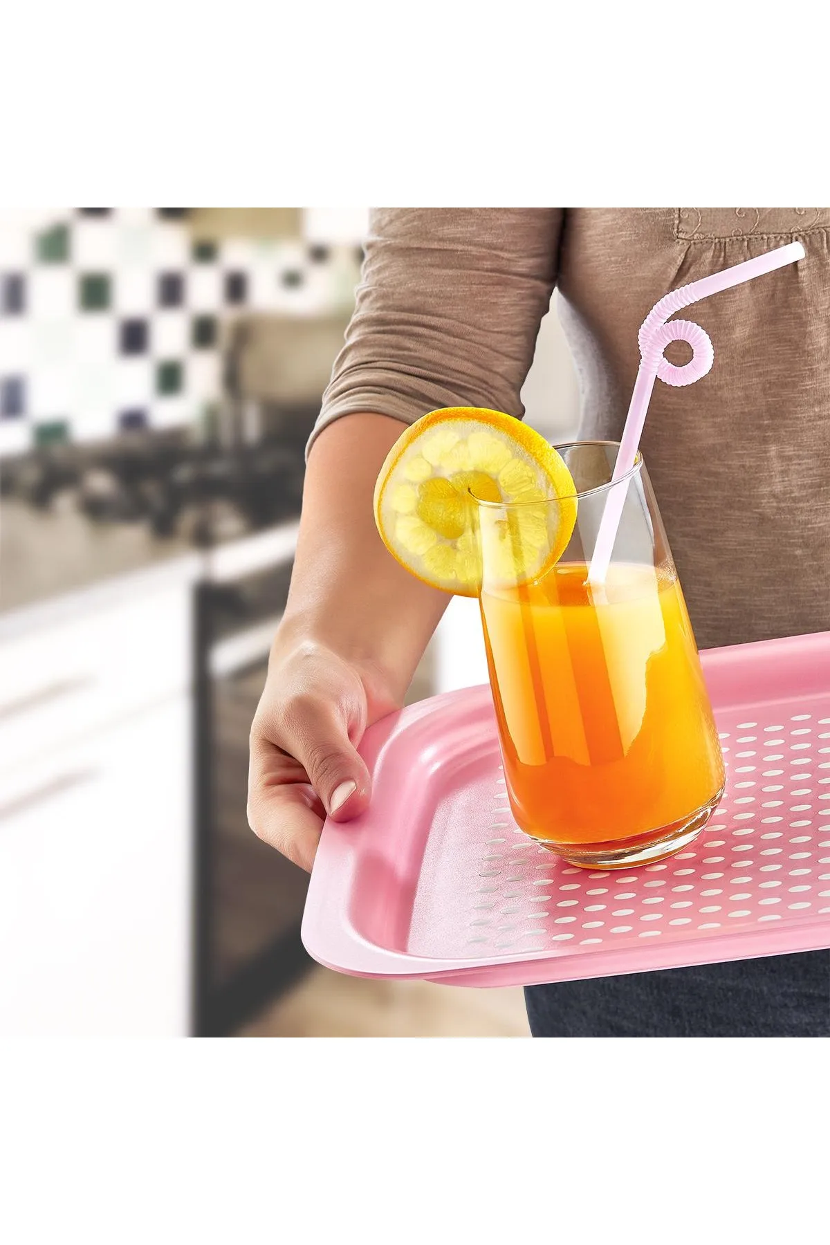 

1 PCs anti-slip rectangle tea tray plastic storage tray home kitchen fruit sweet tray 2 boyutu