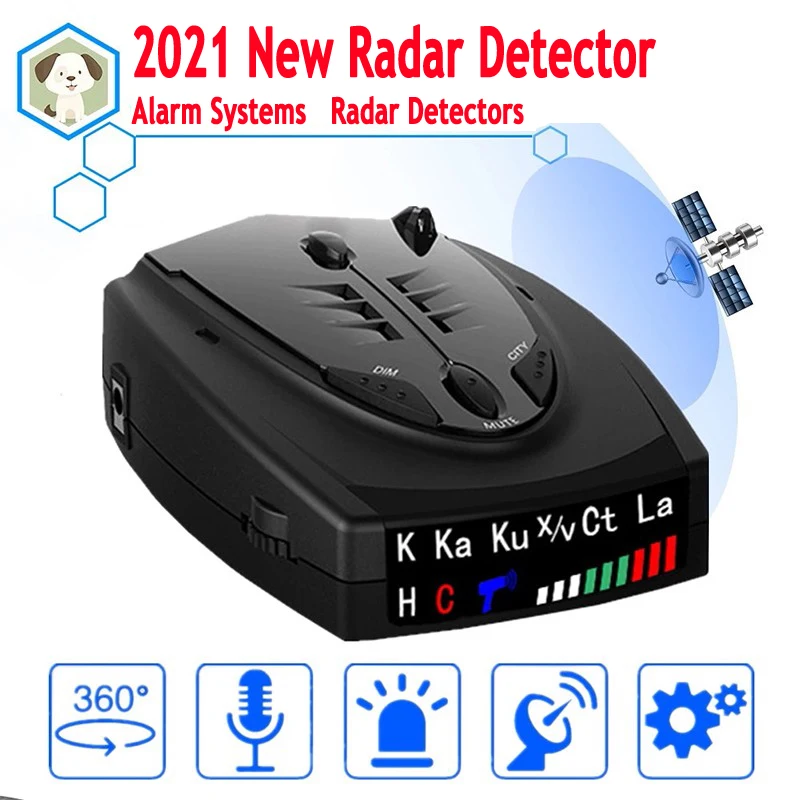 Новый Радарный автомобильный радар детектор английский русский антирадарный