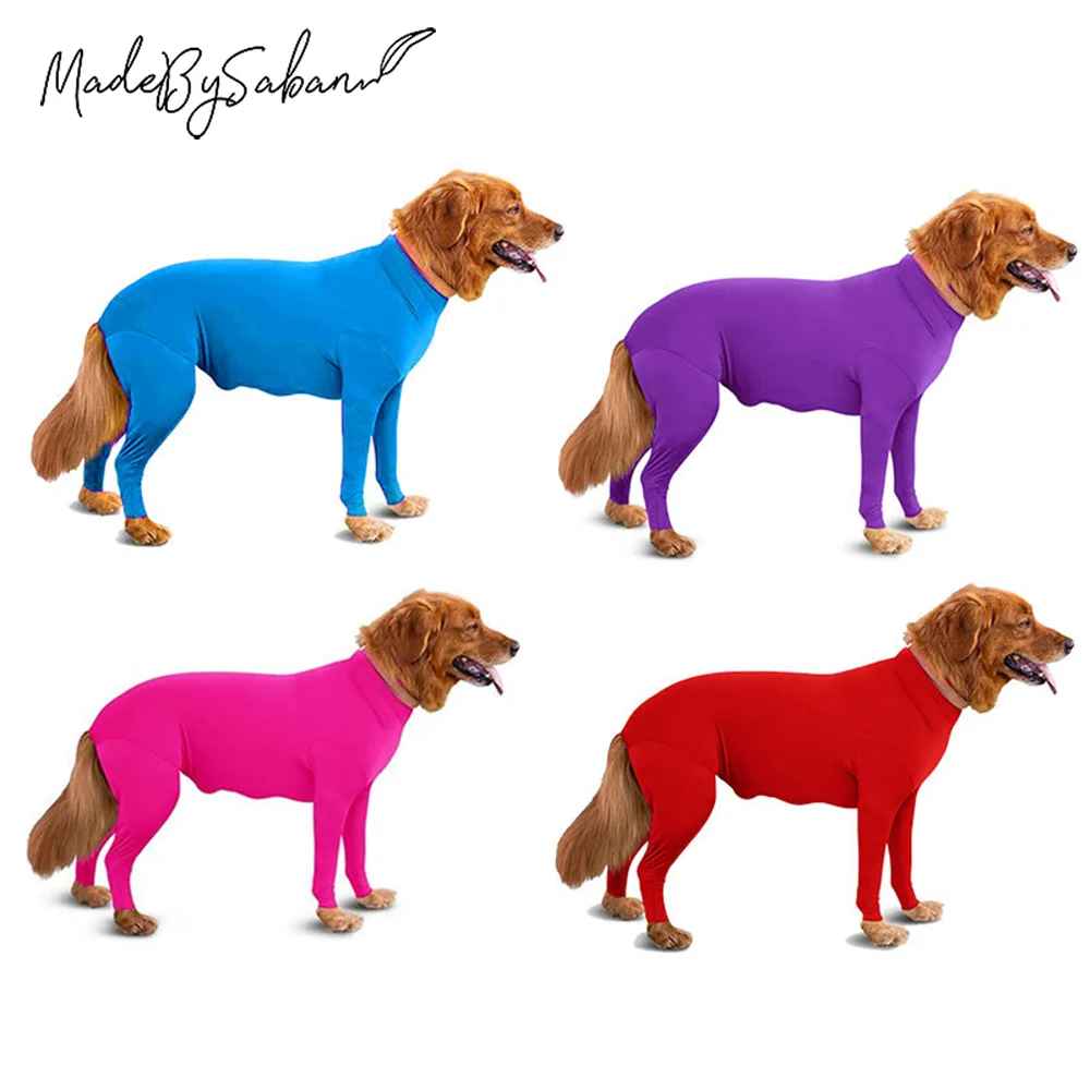

Lightweight Four Feet Dog Pajamas Pet Dog Long Sleeve Bodysuit Jumpsuit Alternative Recovery Suit For Small/Medium/Large Dogs