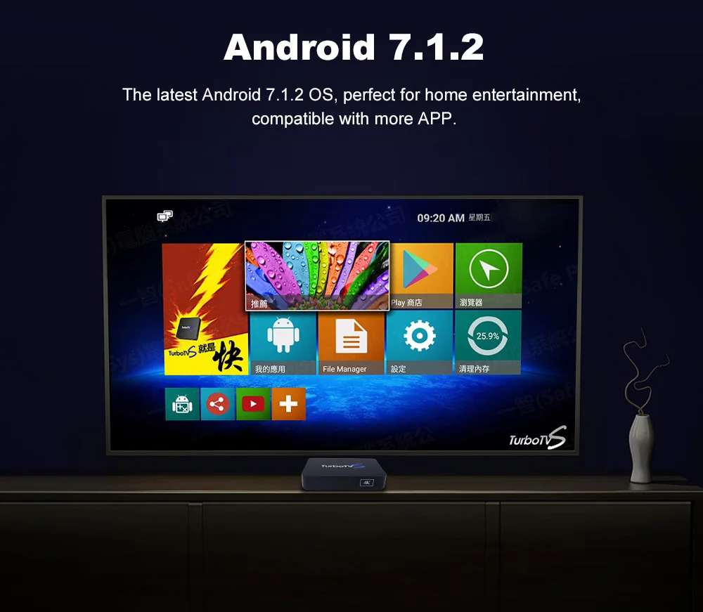 Последние турбо ТВ коробка Android 7.1.2 пожизненный Бесплатно Сингапур малайзийские каналы с солнечным телевидение IPTV заменить V9 супер коробка