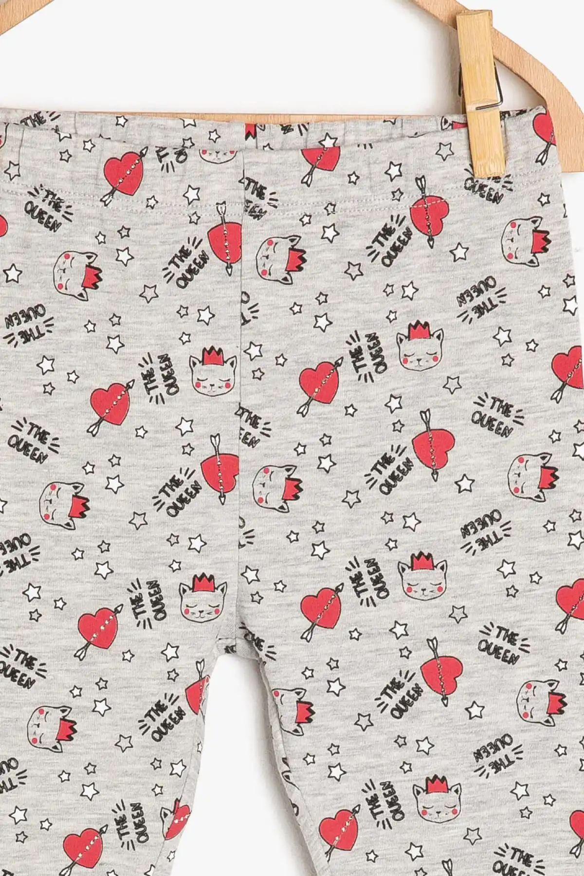 Детские серые леггинсы с принтом Koton для маленьких девочек | Женская одежда