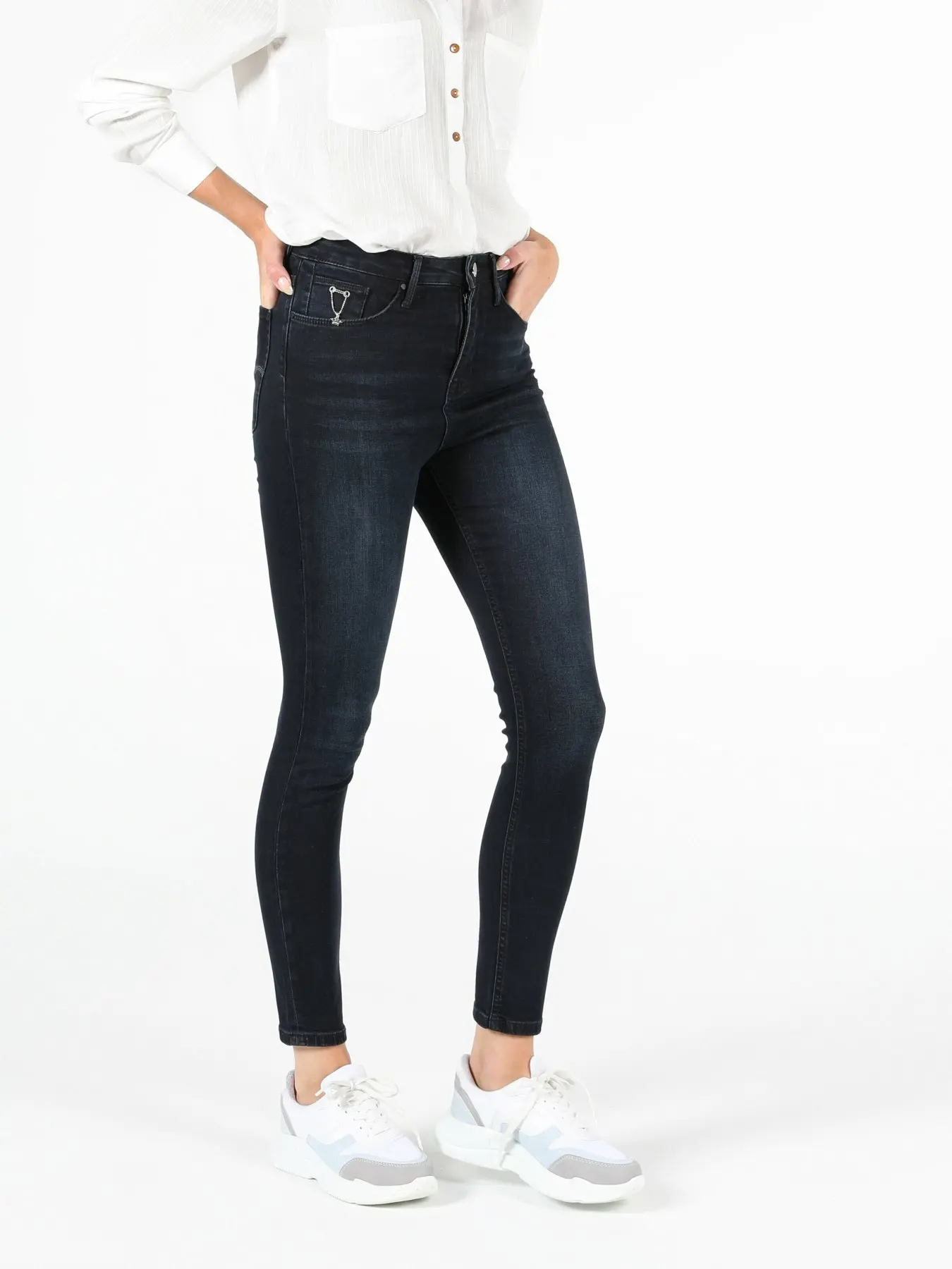Dark Blue Woman Pants CL1052001