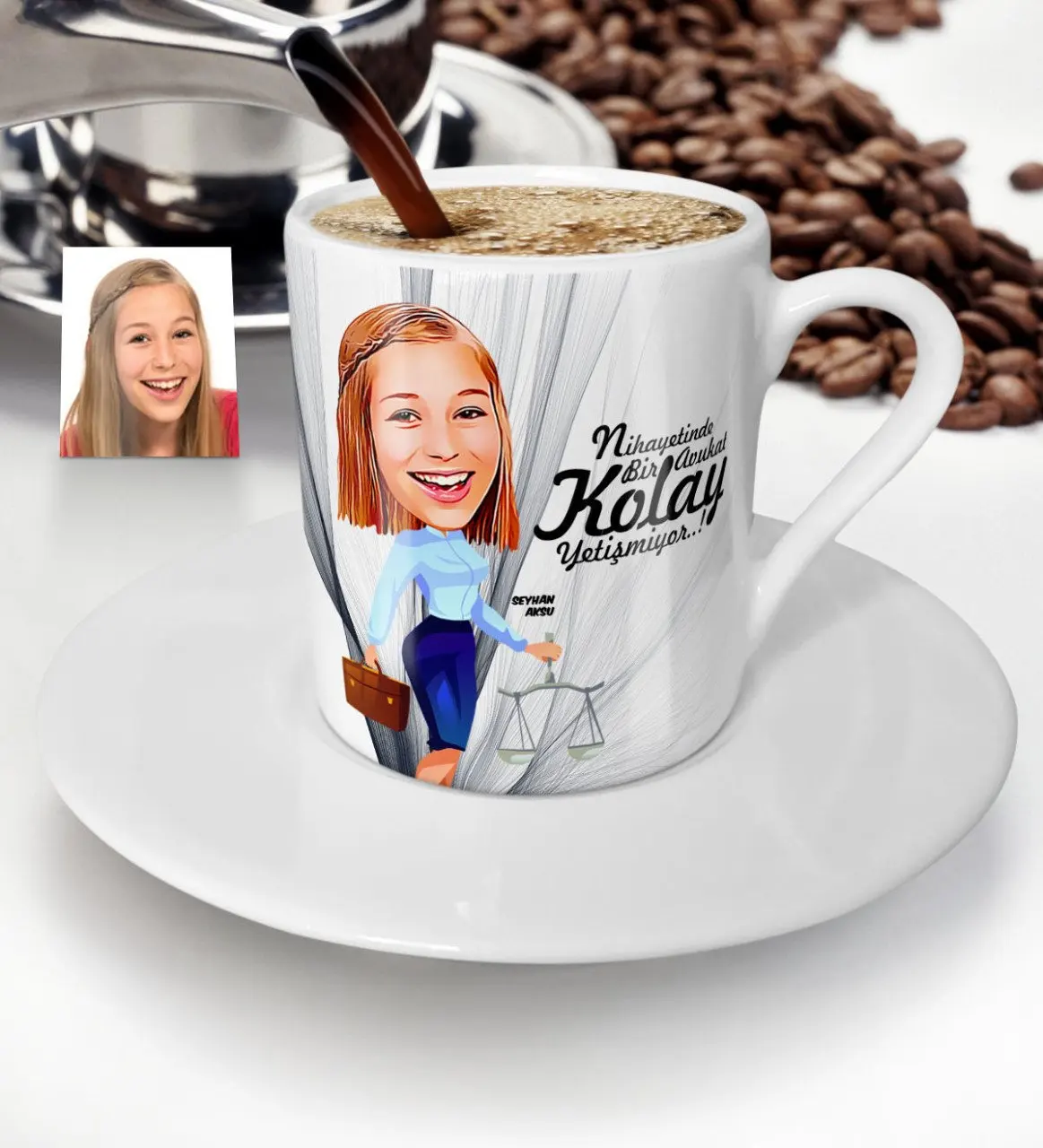 

Персонализированная Женская адвокатская мультяшная чашка для кофе по-турецки-3