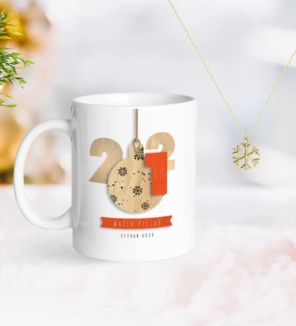 

Персонализированные 2021 с днем рождения кружка и снежную погоду их Kolye-3