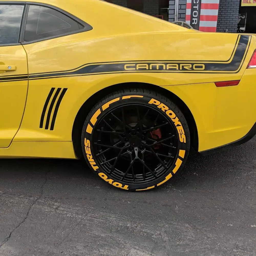 Toyo шины проксы Желтый 3D перманентные наклейки для шин высокого качества от 15 до 22