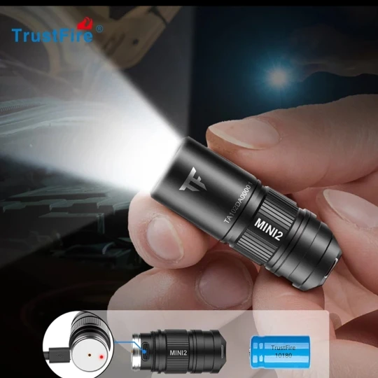 Trustfire Mini 2 DEL Rechargeable Porte-Clés Torche Lampe de Poche Léger Poche Ke