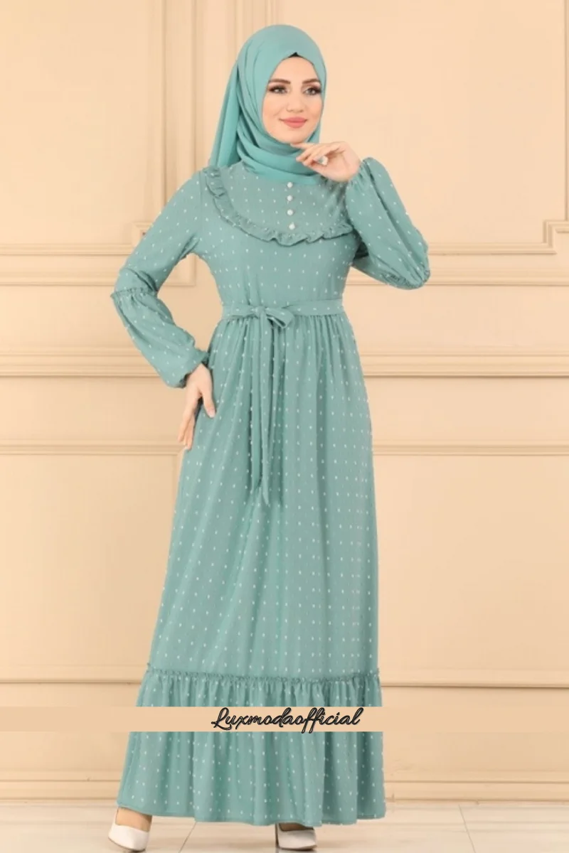 

Pompom Detailed Dress PL377