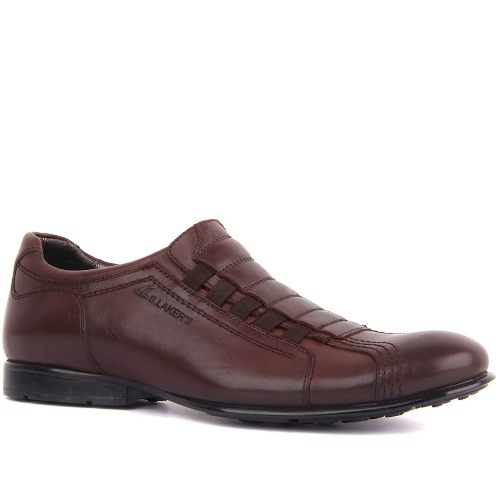 Sail Lakers-Brown Genuine Leather Men's Casual Shoes | Обувь