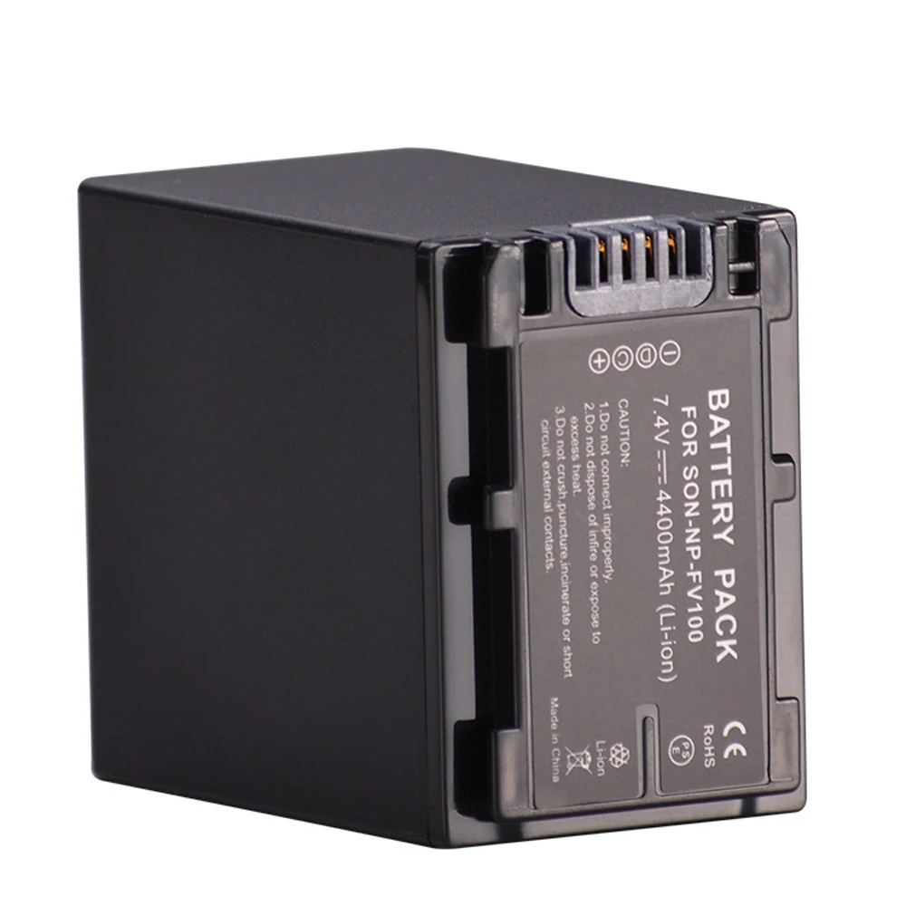 NP FV100 батарея для цифровой камеры (4400 мАч 7 4 В литий ионный) Sony DCR SR15 SX15 FDR AX100 HDR CX105 HC9