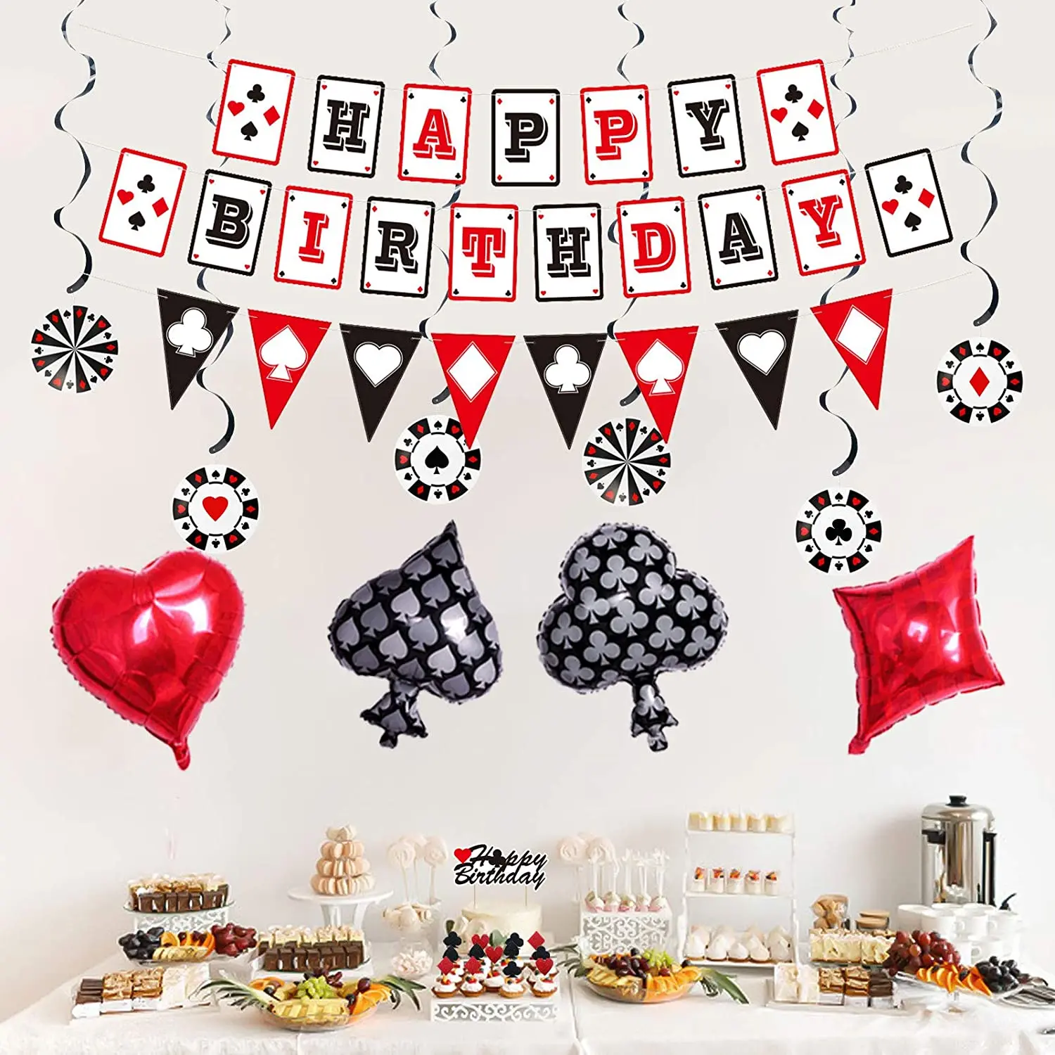 49 шт. казино тематические вечерние расходных материалов включая игральные карты