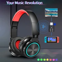 wireless headphones bluetooth earphones with mic handsfree with transmitter stereo sound gaming headset for tv switch ps4