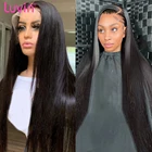 Luvin бразильские прямые волосы 13x4 13x 6, парики из человеческих волос на сетке спереди для черных женщин, Remy 30 40 дюймов 4x4, парик на сетке спереди