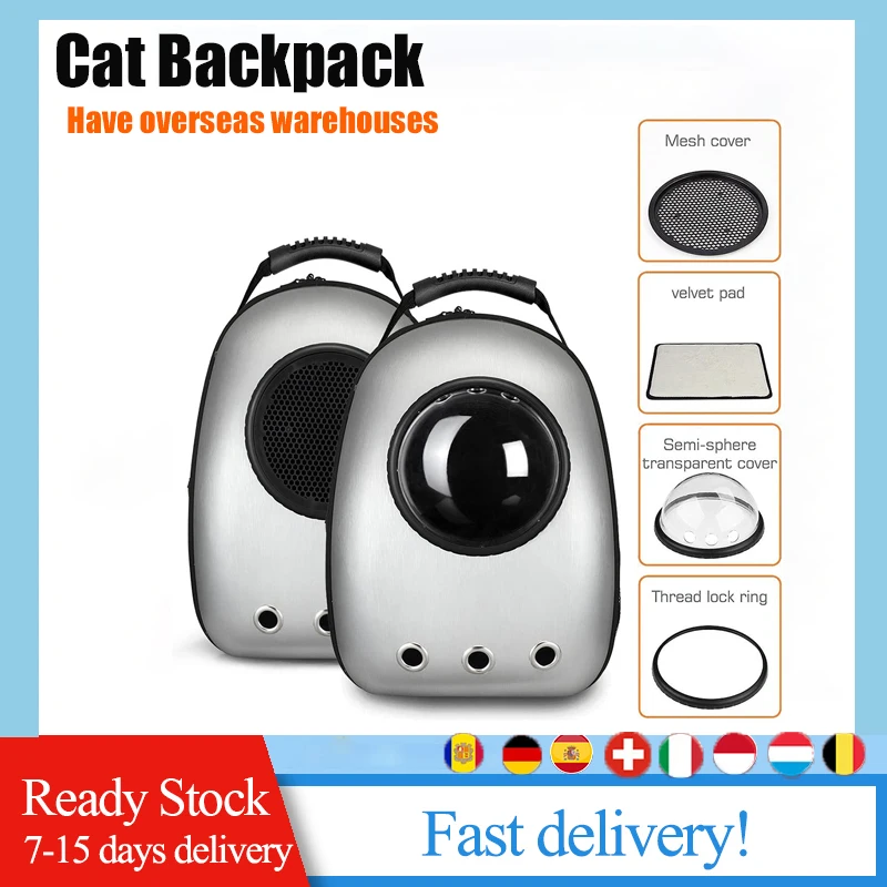 

Cat Backpack Carrier for Cats Dog Carrying Breathable gatin Transport Travel Bag Pet Space Capsule Astronaut Backpack For Pets