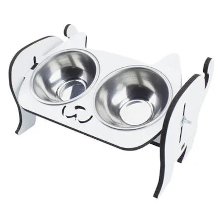 Деревянная Двойная Кошка Собака Мама и Водный Контейнер смешанные цвета