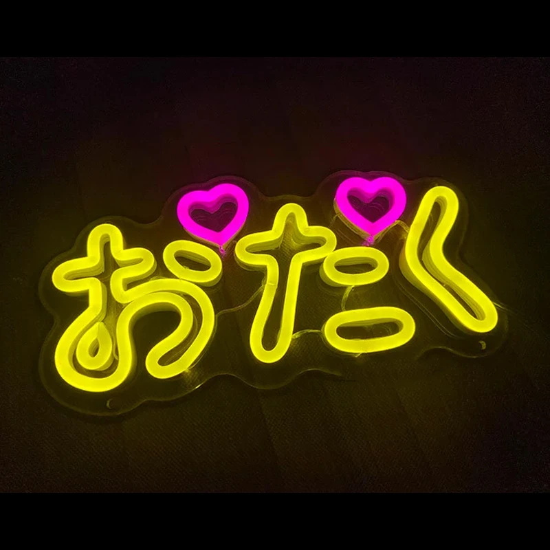 Светодиодная эстетика Otaku японская Неоновая Гибкая световая вывеска домашний