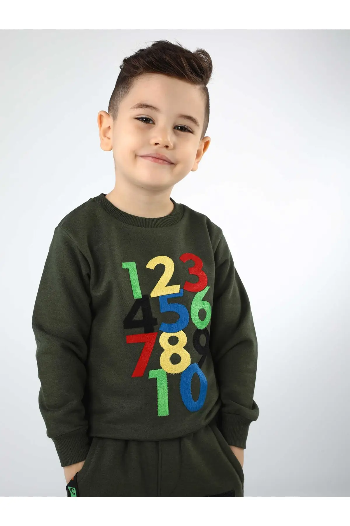 Сезонная Детская толстовка цвета хаки для мальчиков|Толстовки и кофты мальчиков|