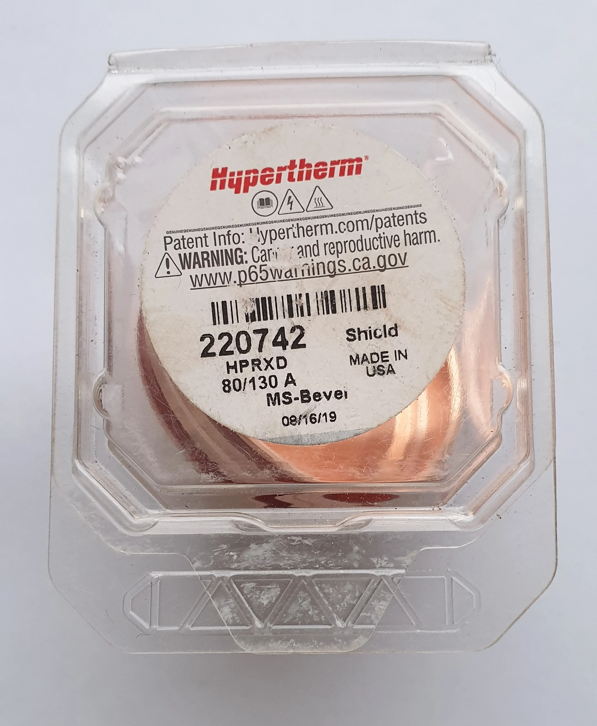 Защитный экран 220742 для плазменной резки Hypertherm 130A HPR XD |