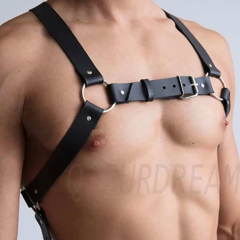 Мужской нагрудный костюм из искусственной кожи регулируемая портупея для мужчин