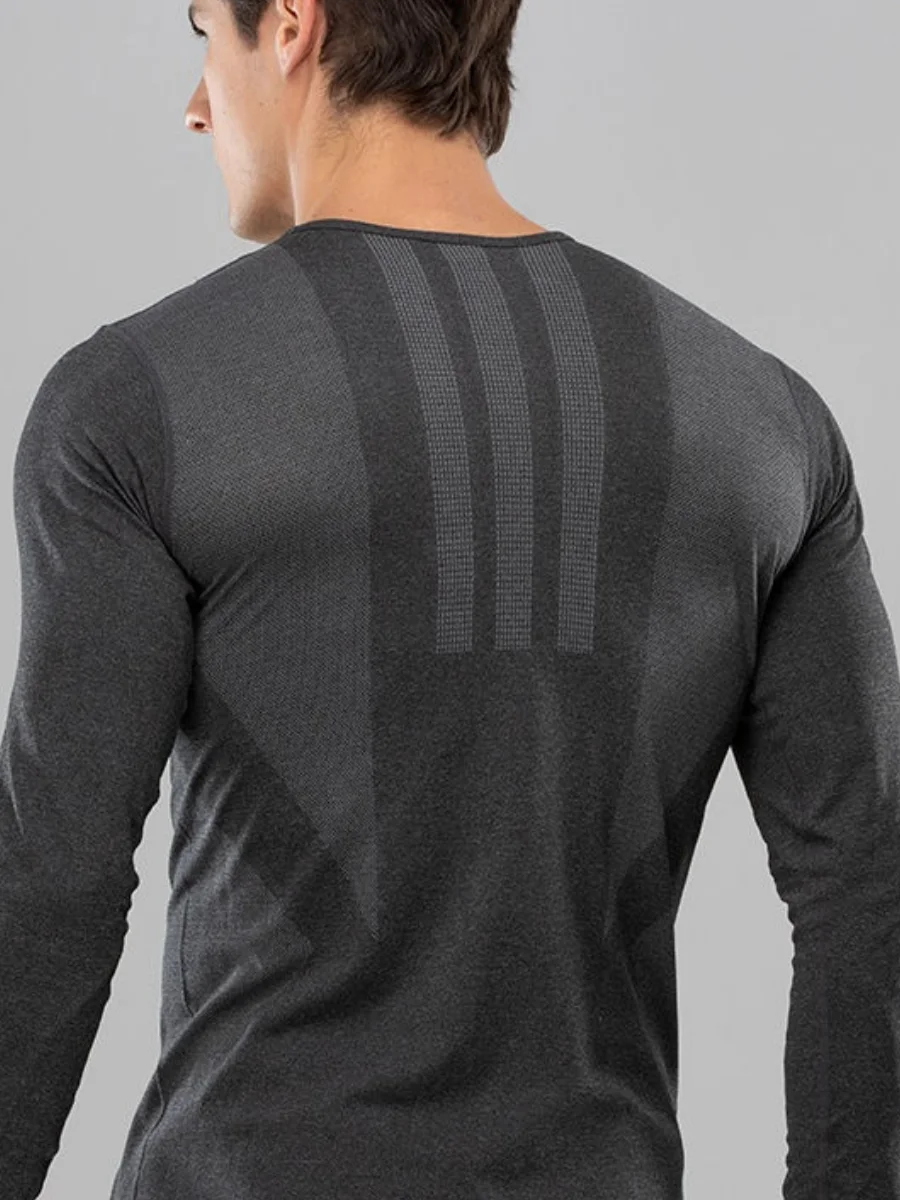 Мужская футболка с длинным рукавом компрессионная лонгслив для тренировок