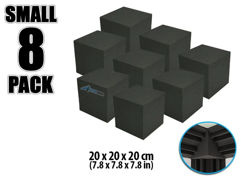 Arrowzoom 7," x 7,8" x 7," мини-угловой кубический пенопласт студийная панель Звукопоглощающая акустическая обработка - Цвет: 8 pcs pack