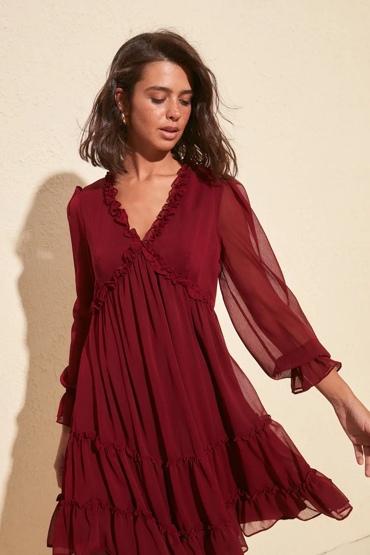 Платье с оборками TWOSS20EL0377|Женские платья| |