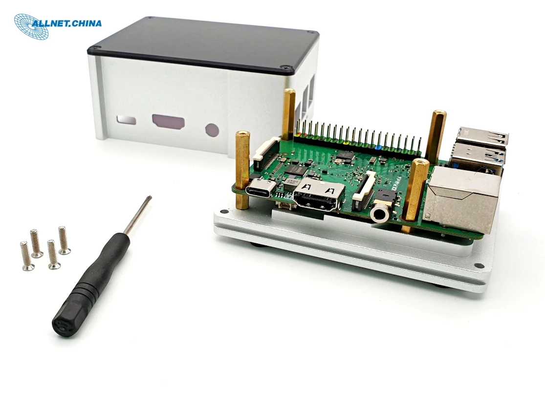 Алюминиевый корпус ecoPI PRO hp с теплоотводом для ROCK PI 4