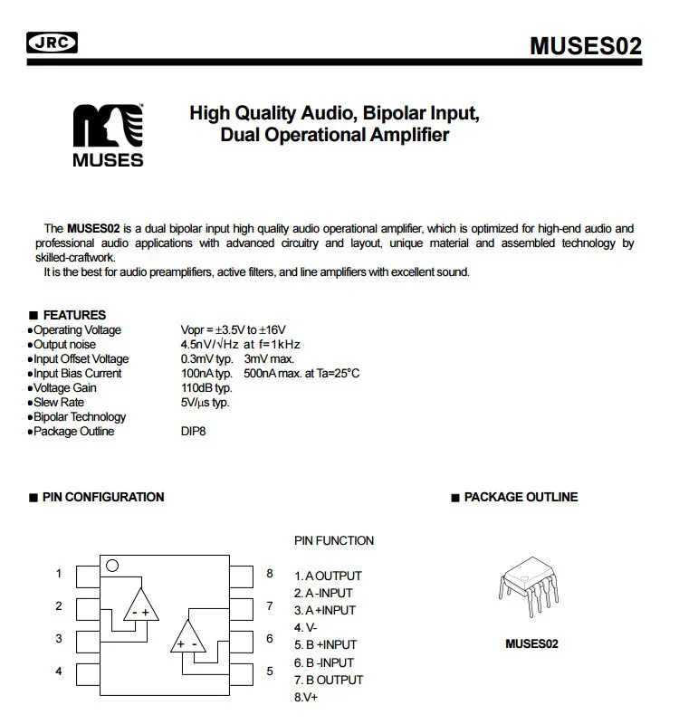Оригинальный MUSES03 или MUSES02 OP-Amp Single Amp HIFI EXQUIS Muses 03 02 чип операционного усиления |