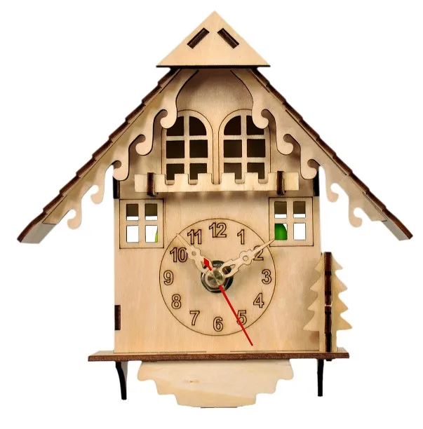 Конструктор из дерева для организации детской игровой зоны с вертолетной площадкой и краном для моделирования часов для дизайнеров.