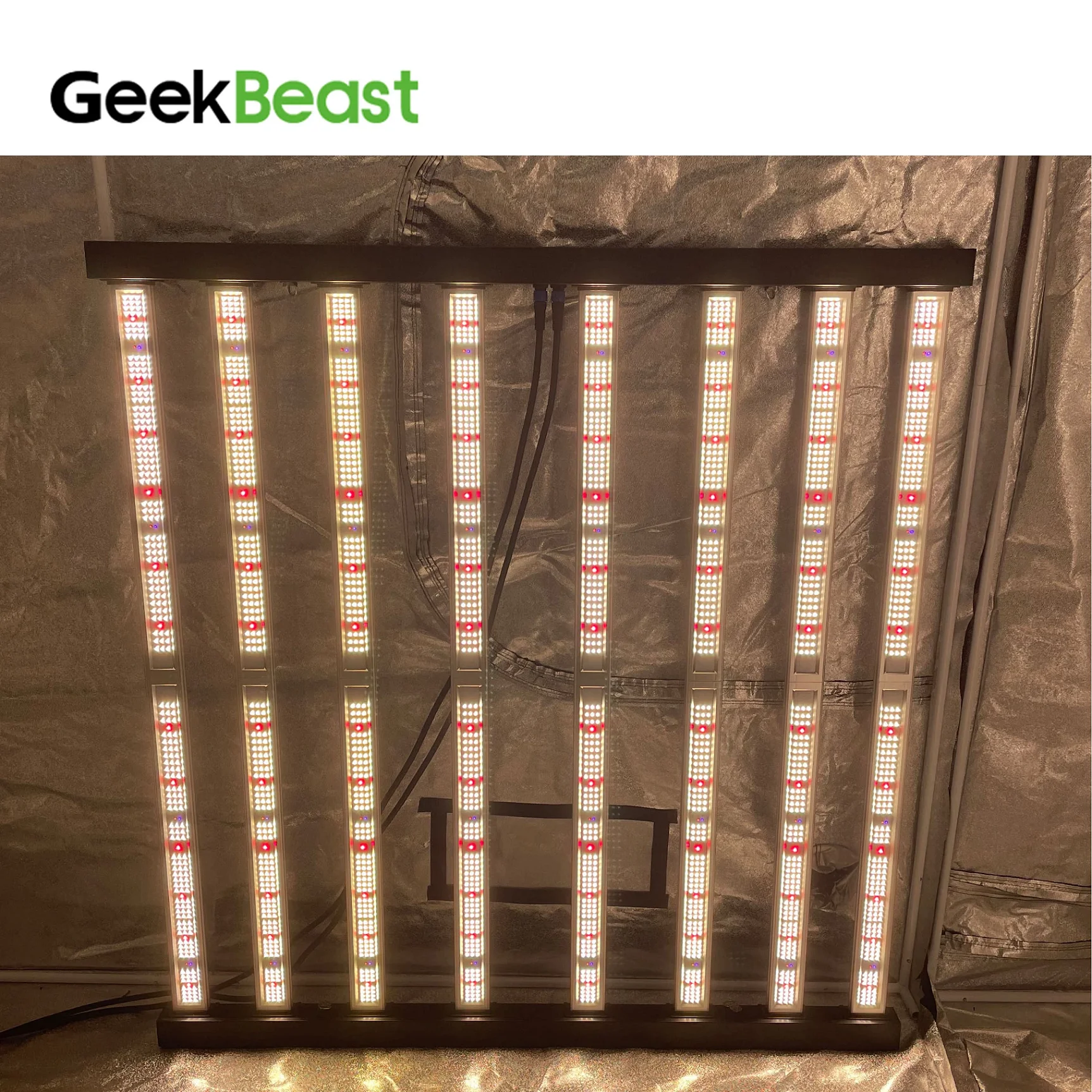 

Best Commercial LED Grow Light Geeklight Geekbeast Plus 630W 3.08umol/j 8 Bars LM301B/H UV IR Far Red Dimmable Meanwell Driver