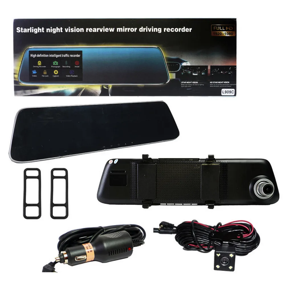Автомобильный видеорегистратор зеркало Vehicle Blackbox DVR с сенсорным экраном HD 1080