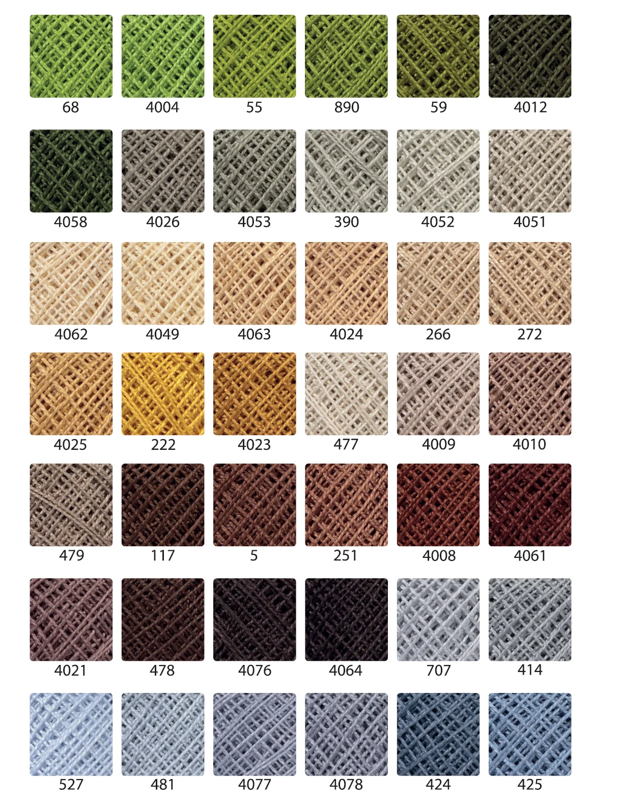 Вышивка крестиком Этамин Перфорированная мерсеризованная хлопковая пряжа No 8