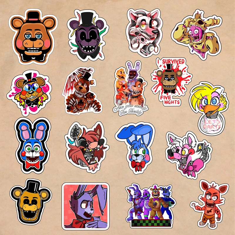 Наклейки Geekroom fnaf самоклеющиеся детские стикеры фнаф виниловые стикерпак на
