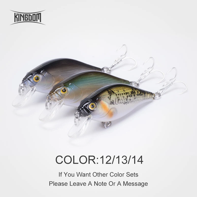 Color 12 13 14 Kingdom Fishing жесткие приманки тонущие гольян воблеры Джеркбейт кренкбейт 55 мм 6,5 г пластиковые приманки Четыре цвета модель 7501 - Цвет: Color 12 13 14