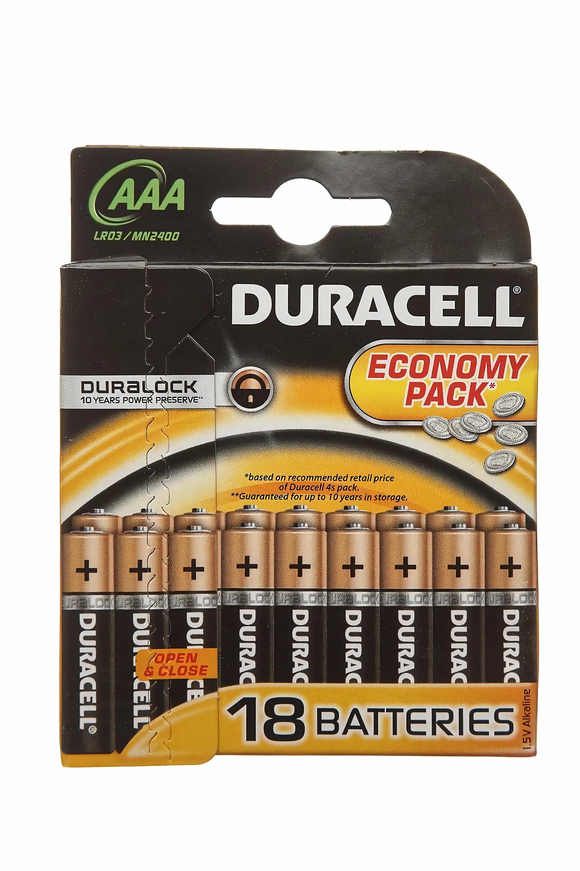 Батарейки мизинчиковые DURACELL 1.5 вольт щелочные LR3/AAA/286 18шт в упаковке | Электроника